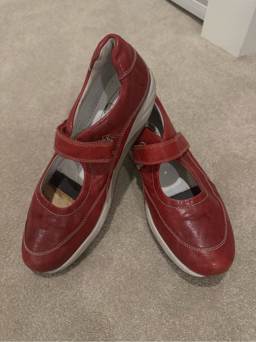 Rolling Soft by Gabor Red Mary Jane-Style Comfort Sneakers